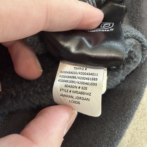 Women's M The North Face Sherpa Fleece Pullover Crewneck Sweatshirt Black Dome - Picture 6 of 7